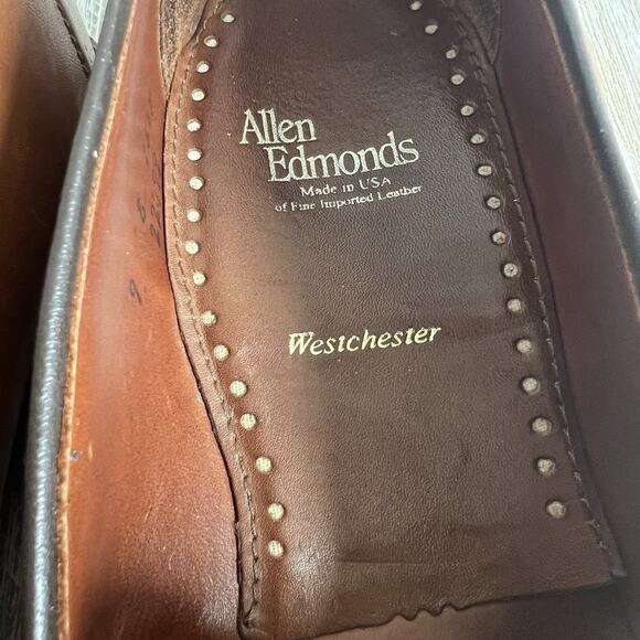 Allen Edmonds Westchester 9 E Dress Shoes Walnut USA Leather Brown main image 8